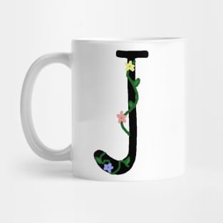 "J" initial Mug